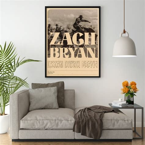 Zach Bryan Poster Quiet Heavy Dreams Poster American - Etsy