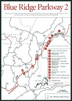 Blue Ridge Parkway Milepost Map - Map Of South America