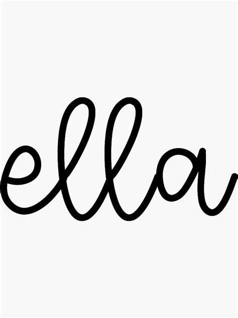 "Ella Name Calligraphy" Sticker for Sale by digitalbridget | Redbubble