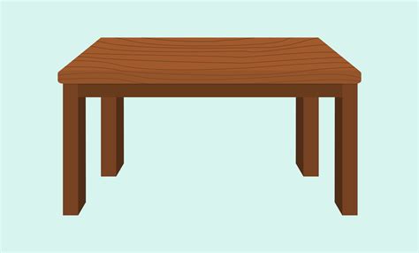 vector wood table top on isolated background Tables furniture of wood, interior wooden desks ...