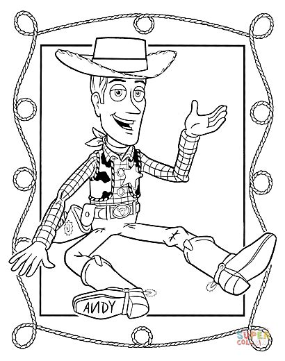 Sheriff Woody coloring page | Free Printable Coloring Pages