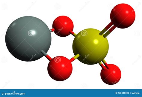 3D Image of Iron II Sulfate Skeletal Formula Stock Illustration - Illustration of complex ...