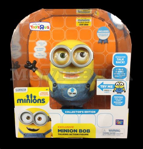 THE MINIONS MOVIE, INTERACTIVE TALKING 10″ BOB LTD.ED FIGURE | Moviebilia