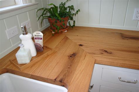 Custom solid wood counter top - face grain Reclaimed Red Oak | Wood countertops, Laminate ...