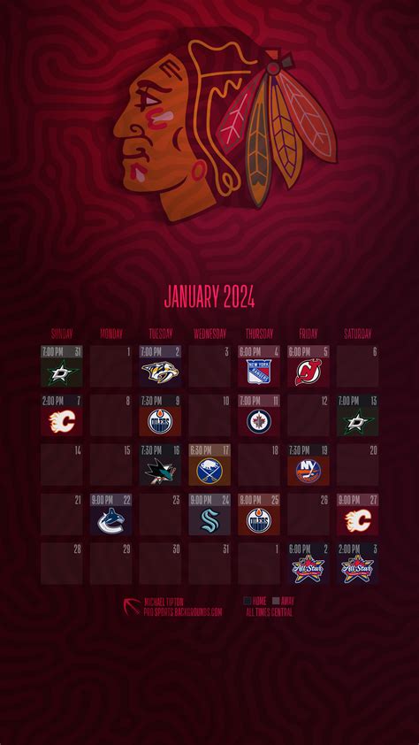 4k Blackhawks January Schedule Wallpapers for Desktop and Mobile : r/hawks