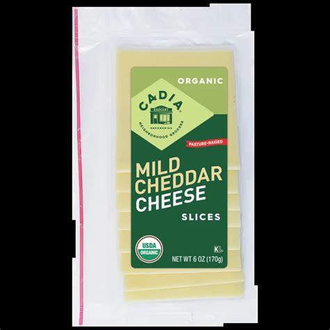 Organic Mild Cheddar Cheese Slices - CADIA®