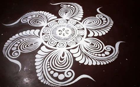 Alpona design for festivals Rangoli Designs Simple Diwali, Rangoli Side ...