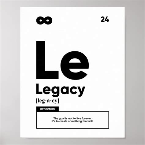 Legacy Definition | Motivational Poster | Zazzle.co.uk