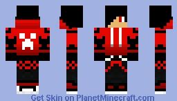 Red Creeper Hoodie Minecraft Skin