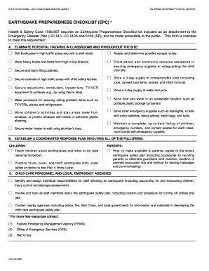 Books For Earthquake Preparedness Checklist - Fill and Sign Printable Template Online