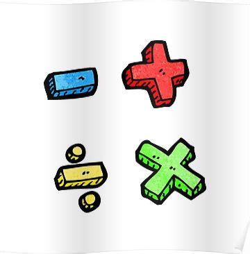 cartoon math symbols by octoberarts | Redbubble | Symbol drawing ...