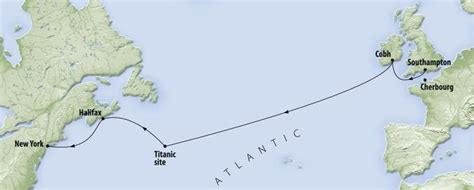 The Ill Fated Titanic Voyage In Detail | Map | Route | Events | Titanic ...