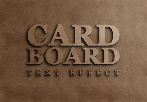 Cardboard Text Effect Free PSD Download