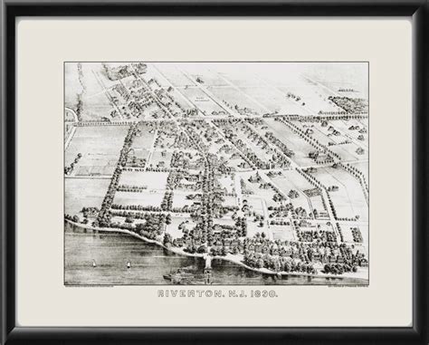 Riverton NJ 1890 Restored Map | Vintage City Maps