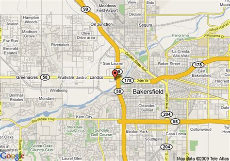 Bakersfield Map - ToursMaps.com