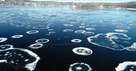 VIDEO: Rare Ice Formation Across Maine Lake