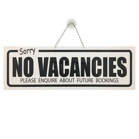 Vacancies / No Vacancies Hanging Window Sign