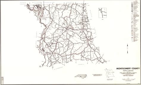 1972 Road Map of Montgomery County, North Carolina