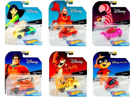 Hot Wheels Set Of Disney/Pixar Character Cars, Series 6, 1/64 Collectible Die Cast Toy Cars ...