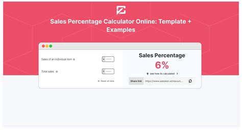 Sales Percentage Calculator Online: Template + Tips