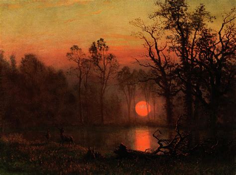 Sunset Over the Plains, Albert Bierstadt, oil on canvas, circa 1887 : r/Art