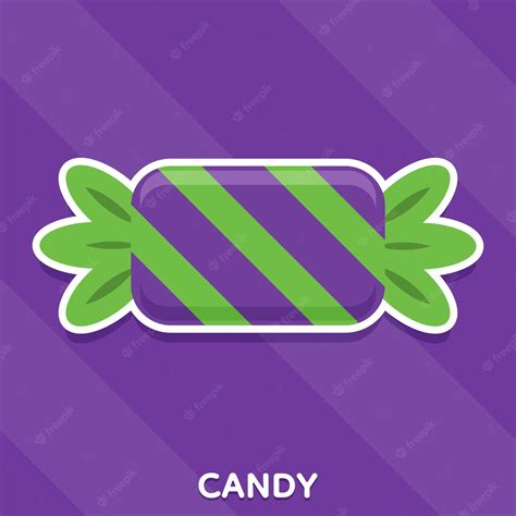 Premium Vector | Cute purple candy Vector Illustration