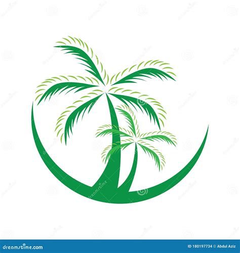 Palm tree logo vector stock vector. Illustration of graphic - 180197734