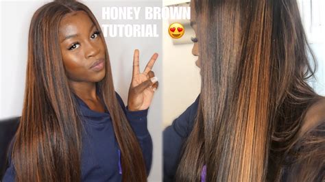 The PERFECT honey brown highlights TUTORIAL- foxy wigs - HOW I ACHIEVED ...