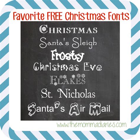 Favorite FREE Christmas Fonts | The Momma Diaries