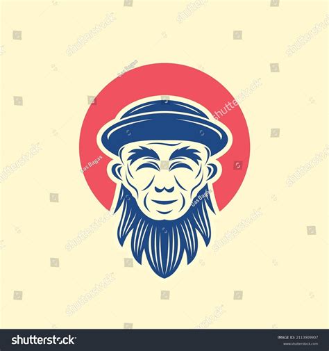 Old Man Chinese Logo Vector Stock Vector (Royalty Free) 2113909907 | Shutterstock