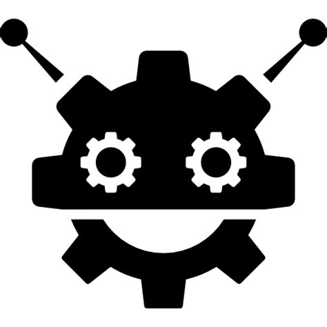 Logotipo de robocog de un robot con forma de cabeza de rueda dentada - Iconos gratis de logo