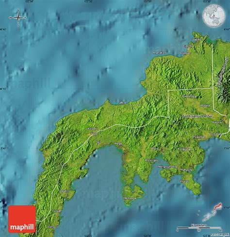 Satellite Map of Zamboanga Del Norte