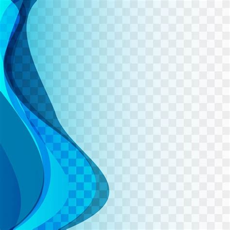 Blue abstract shapes with a transparent background | Free Vector