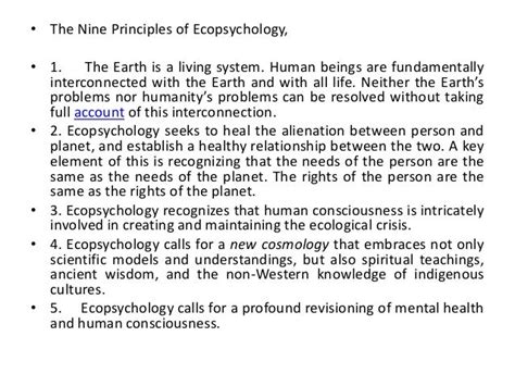 Ecopsychology