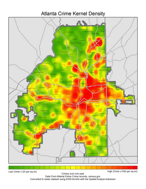 City of Atlanta crime density in 2013 Source:... - Maps on the Web