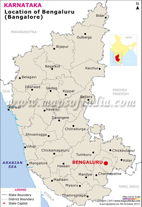 Where is Bangaluru Located in India | Bangaluru Location Map, Karnataka