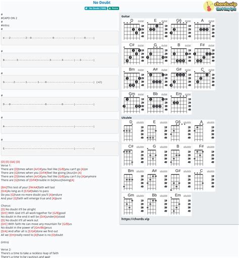 Chord: No Doubt - Petra - tab, song lyric, sheet, guitar, ukulele ...