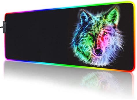 RGB Mouse Pad,Gaming Mouse Pad RGB,Cool Animal LED Mousepad-14 Light ...