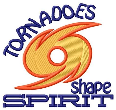 Tornadoes Shape Spirit Machine Embroidery Design | Embroidery Library at GrandSlamDesigns.com