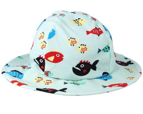 Kids Sun Hat Swimming Fish Blue Bucket - JNY Kids hats - Hatstoreworld.com