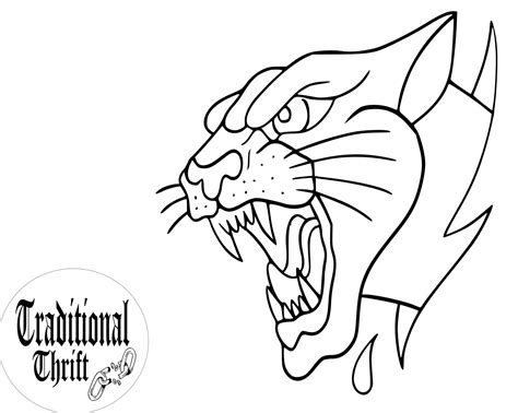 Details 80+ panther head tattoo outline latest - in.cdgdbentre