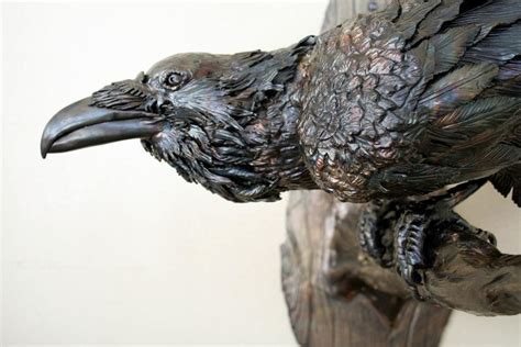 Custom Made Wildlife Sculpture, Raven by Earth Eagle Forge LLC | CustomMade.com