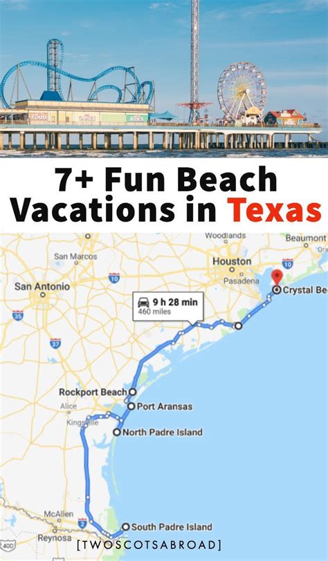 Texas Beaches Map