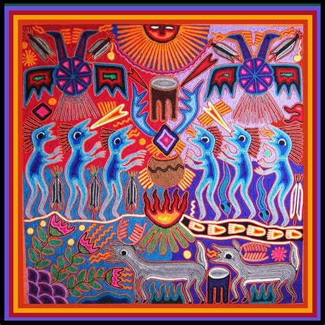 Peyote Shaman Hunting Ritual Digital Art by Vagabond Folk Art - Virginia Vivier - Fine Art America