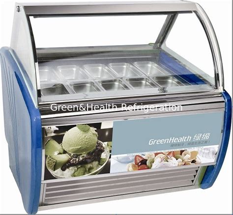 Portable Ice Cream Display Freezer With Cooling System Under Bottom