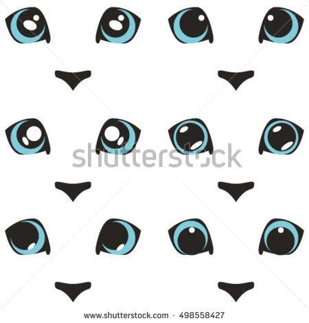 cat eyes, set, vector illustration | Cat eyes drawing, Cartoon eyes, Cute drawings