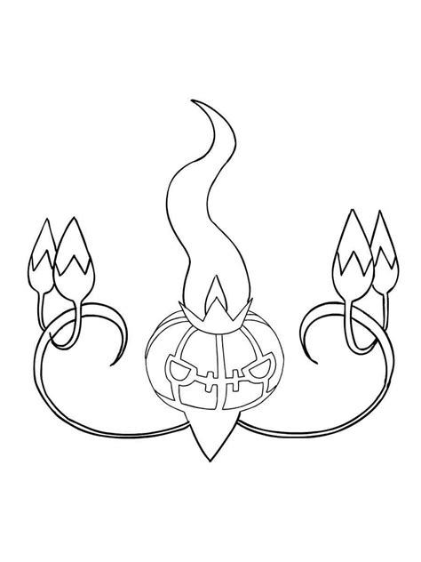 Coloring Page Pokemon Chandelure Supercolored | The Best Porn Website