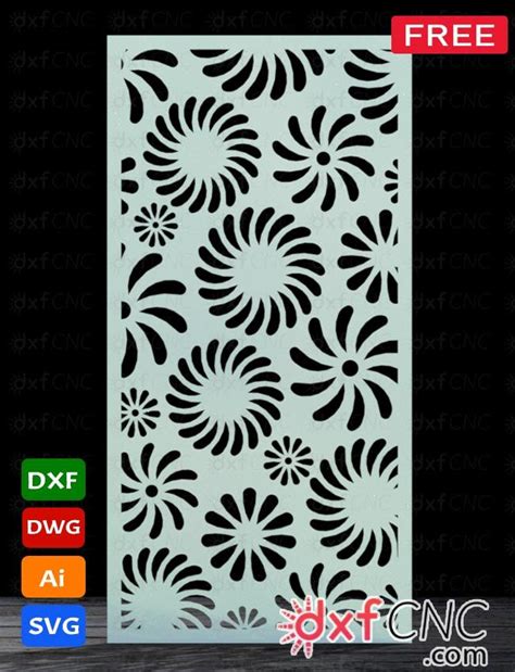 laser cut flowers metal wall art Pattern – Free Dxf file Ready to cut ...