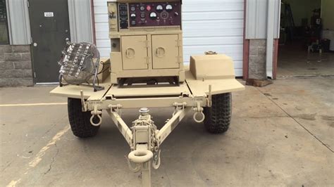 Trailer mounted MEP-803A 10KW Military Tactical Quiet Diesel Generator Load Test for eBay ad ...