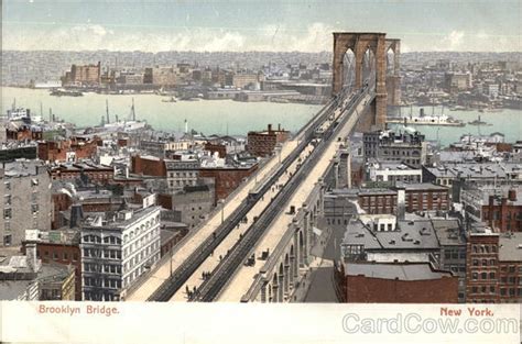 Aerial View of Brooklyn Bridge New York, NY